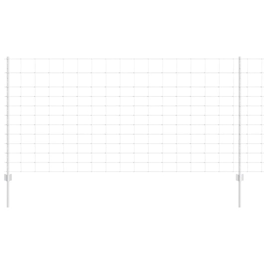 Recinzione con pali. Argento 1.2 x 50 m Acciaio 3337152