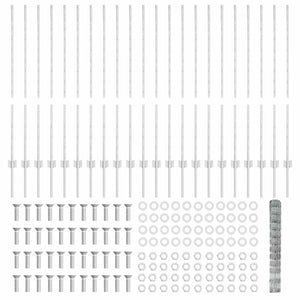 Recinzione con pali. Argento 1.2 x 50 m Acciaio 3337152