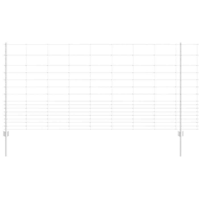 Recinzione con pali. Argento 1.2 x 50 m Acciaio 3337155