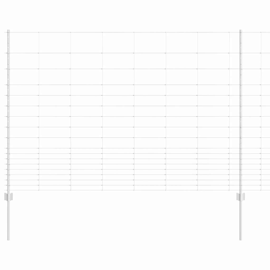 Recinzione con pali. Argento 1.5 x 50 m Acciaio 3337162