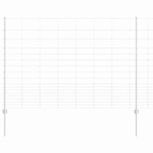Recinzione con pali. Argento 1.5 x 50 m Acciaio 3337162