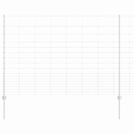 Recinzione con pali. Argento 1.5 x 50 m Acciaio 3337162