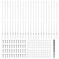 Recinzione con pali. Argento 1.5 x 50 m Acciaio 3337162