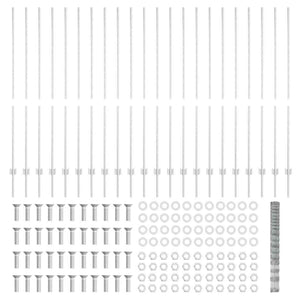 Recinzione con pali. Argento 1.5 x 50 m Acciaio 3337162