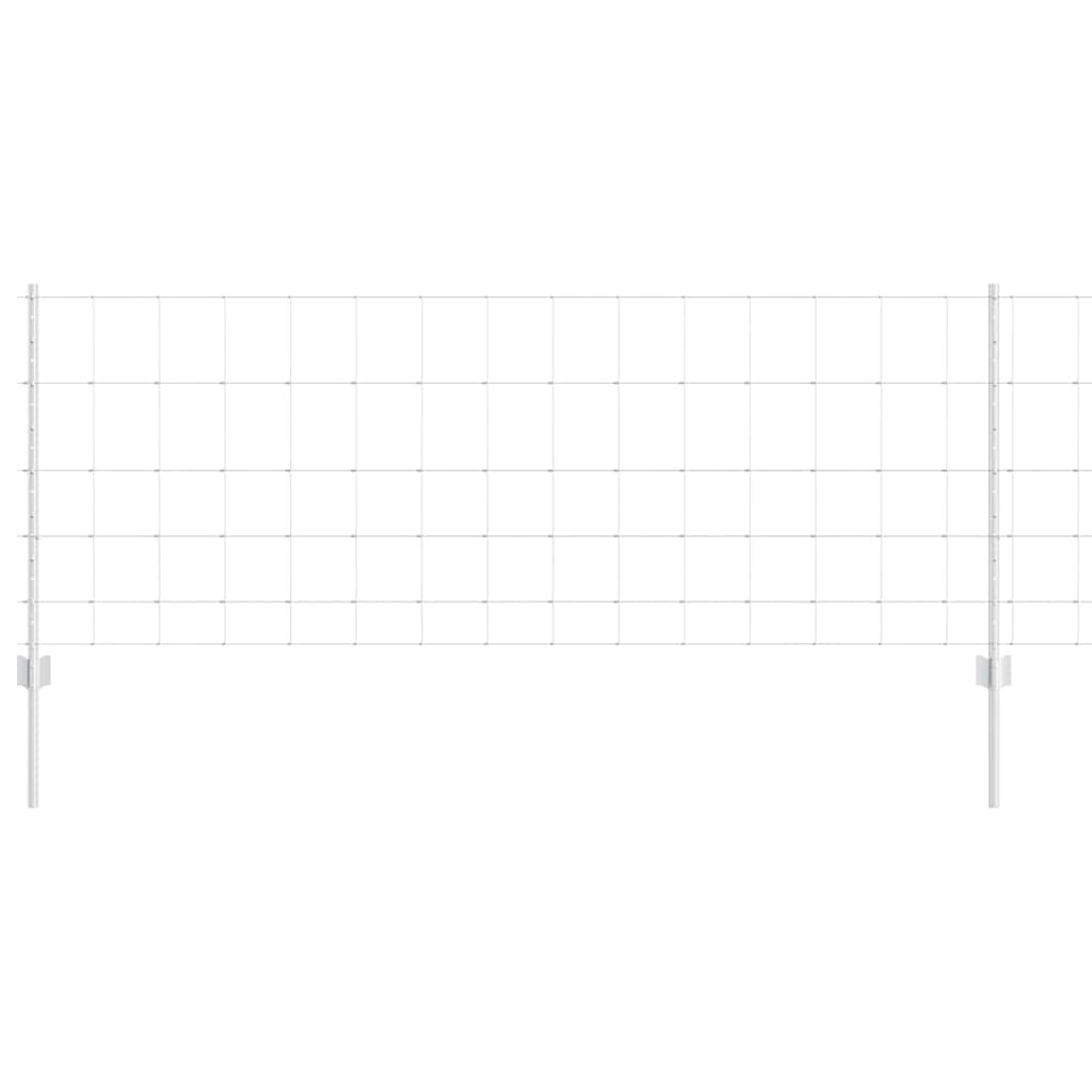 Recinzione con pali. Argento 0.8 x 100 m Acciaio 3337165