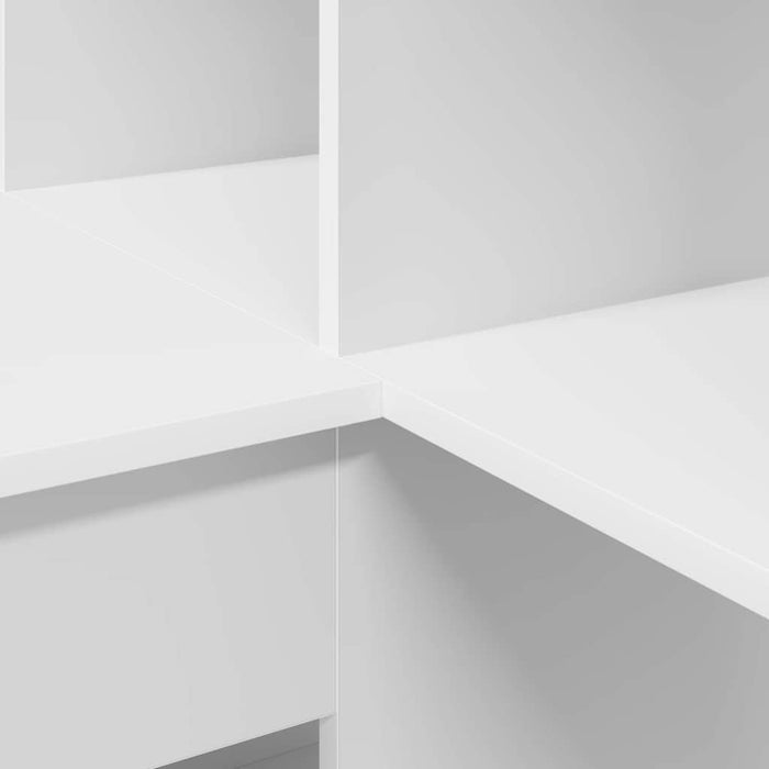 vidaXL Scrivania ad angolo Bianco 101,5 x 149,5 x 149,5 cm