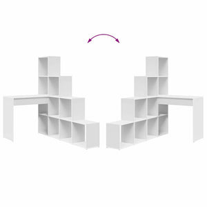 vidaXL Scrivania ad angolo Bianco 101,5 x 149,5 x 149,5 cm