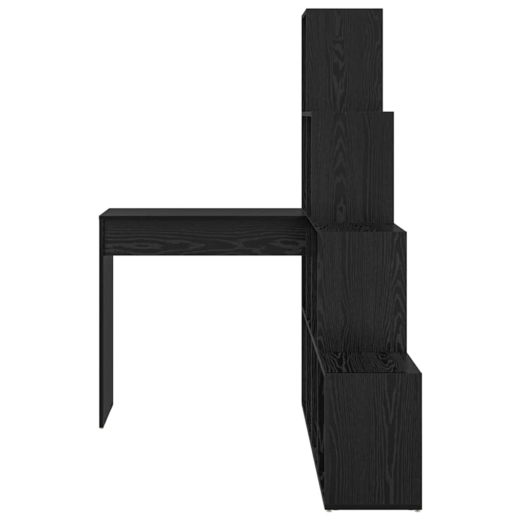 vidaXL Scrivania ad angolo Rovere nero 101,5 x 149,5 x 149,5 cm