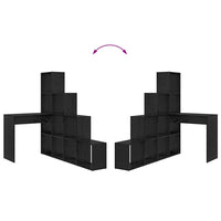 vidaXL Scrivania ad angolo Rovere nero 101,5 x 149,5 x 149,5 cm