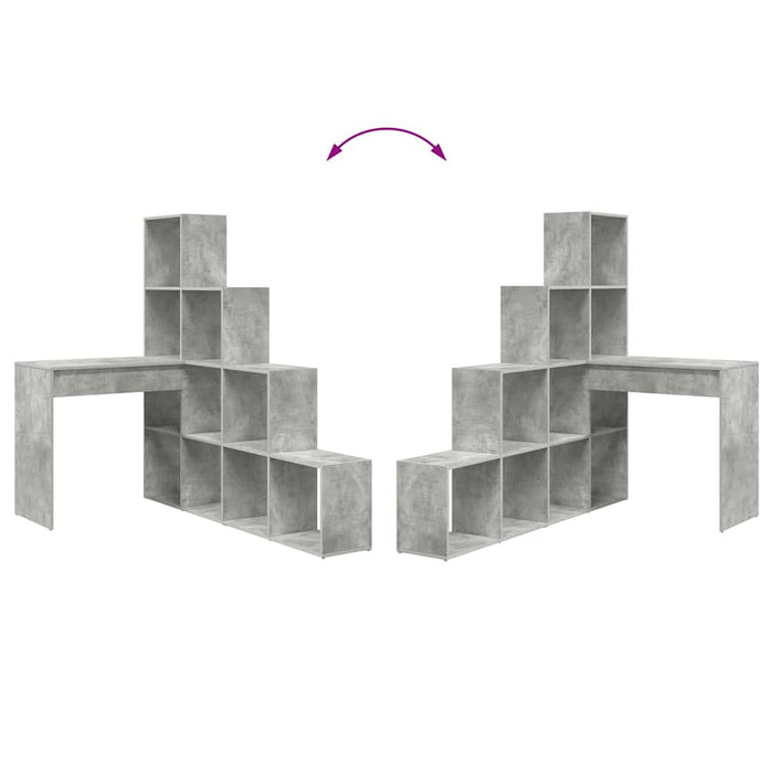 Scrivania ad angolo Grigio cemento 101,5 x 149,5 x 149,5 cm 3337244