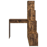 vidaXL Scrivania ad angolo Rovere fumo 101,5 x 149,5 x 149,5 cm