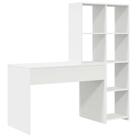 vidaXL Scrivania Bianco 138.5 x 55 x 143 cm Legno multistrato
