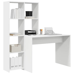 vidaXL Scrivania Bianco 138.5 x 55 x 143 cm Legno multistrato