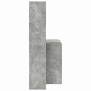 vidaXL Scrivania Grigio cemento 138.5 x 55 x 143 cm Legno multistrato