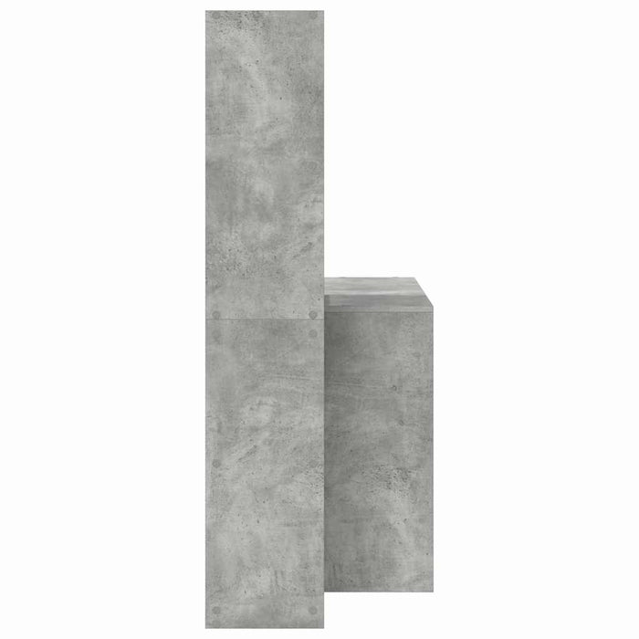 vidaXL Scrivania Grigio cemento 138.5 x 55 x 143 cm Legno multistrato