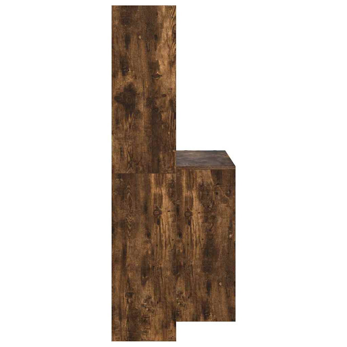vidaXL Scrivania Rovere fumo 138.5 x 55 x 143 cm Legno multistrato
