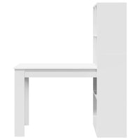 vidaXL Scrivania Bianco 122 x 67 x 145 cm Legno multistrato
