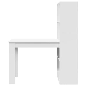 vidaXL Scrivania Bianco 122 x 67 x 145 cm Legno multistrato