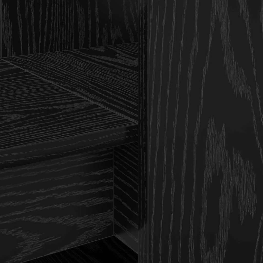 vidaXL Scrivania Rovere nero 122 x 67 x 145 cm Legno multistrato