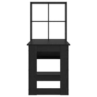 vidaXL Scrivania Rovere nero 122 x 67 x 145 cm Legno multistrato