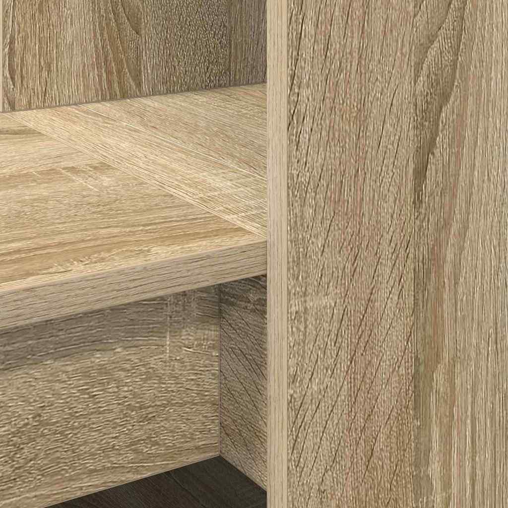 vidaXL Scrivania rovere sonoma 122 x 67 x 145 cm Legno multistrato