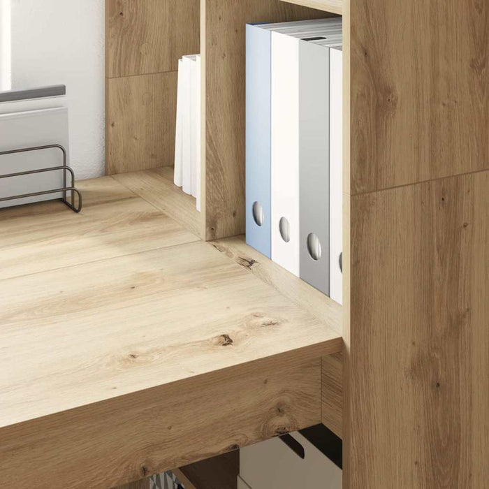 Scrivania con lo scaffale rovere artigianale 122 x 67 x 145 cm 3337264