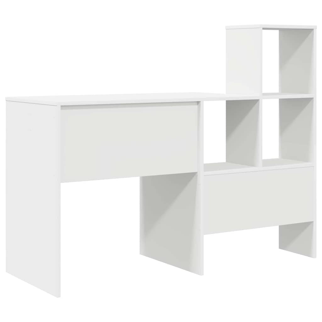 vidaXL Scrivania Bianco 131.5 x 50 x 106.5 cm Legno multistrato