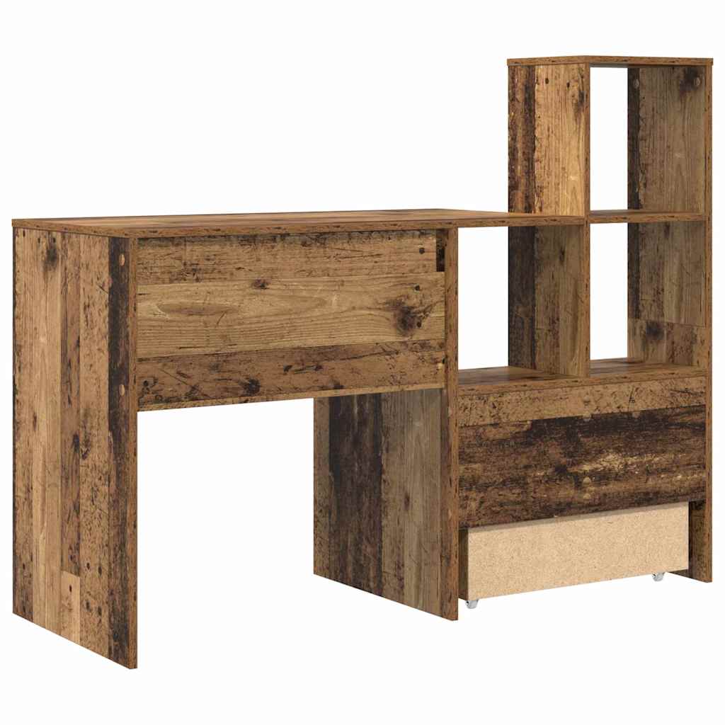 vidaXL Scrivania Legno vecchio 131.5 x 50 x 106.5 cm Legno multistrato