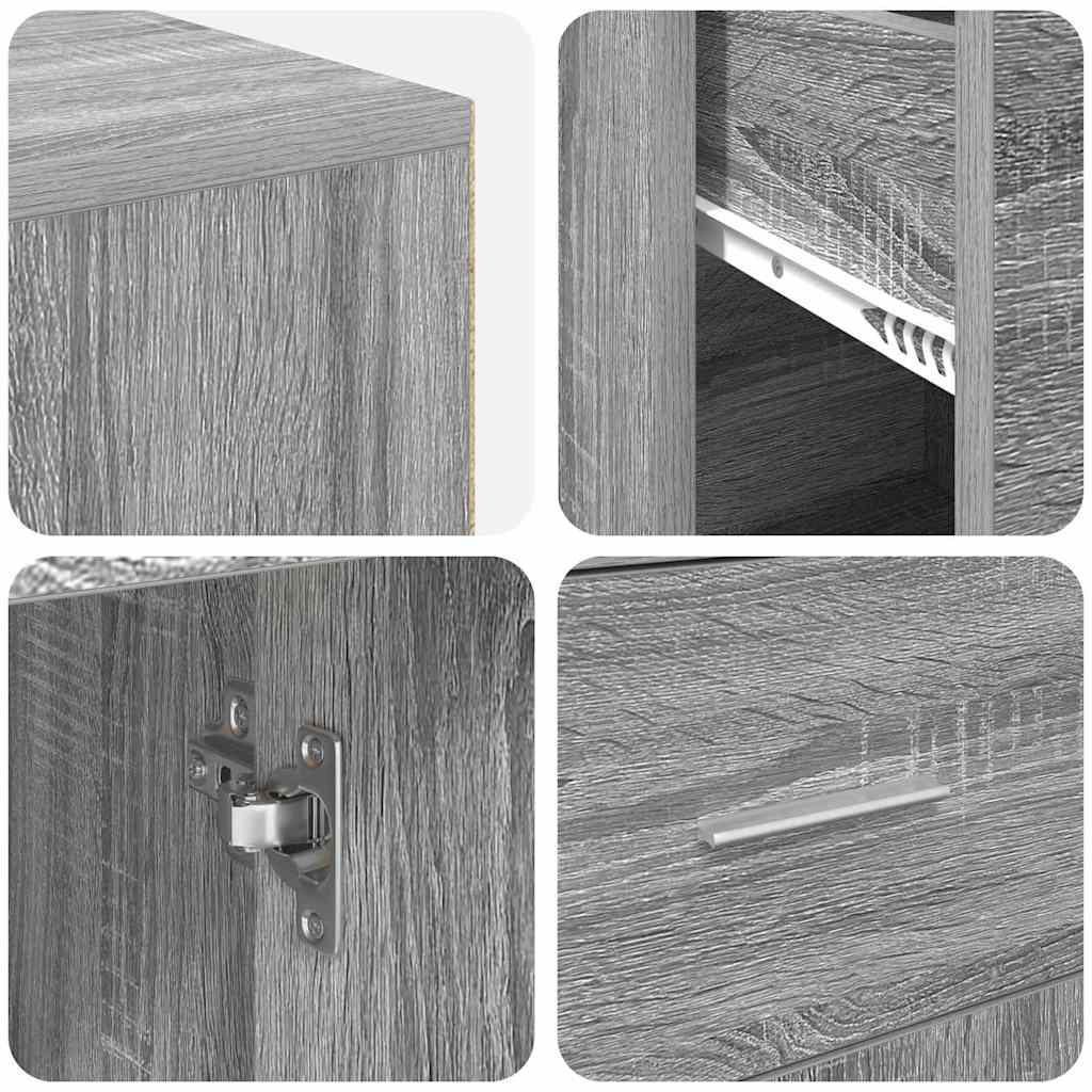 Scrivania ad angolo con cassetto Grigio sonoma 102 x 50 x 75 cm 3337278