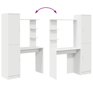 Scrivania 2 pcs Bianco 3337281