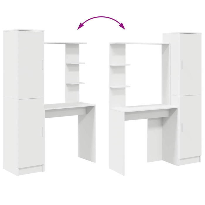 Scrivania 2 pcs Bianco 3337281