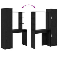 Scrivania 2 pcs Rovere Nero 3337282