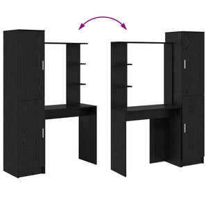 Scrivania 2 pcs Rovere Nero 3337282