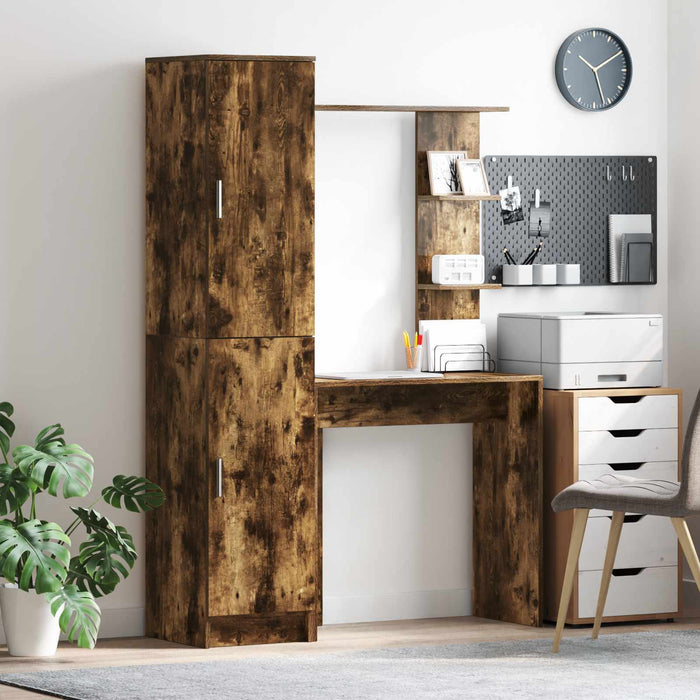 Scrivania 2 pcs Rovere fumé 3337285