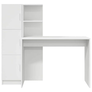 Scrivania con Spazio di Archiviazione con porta 2 pcs Bianco 3337289