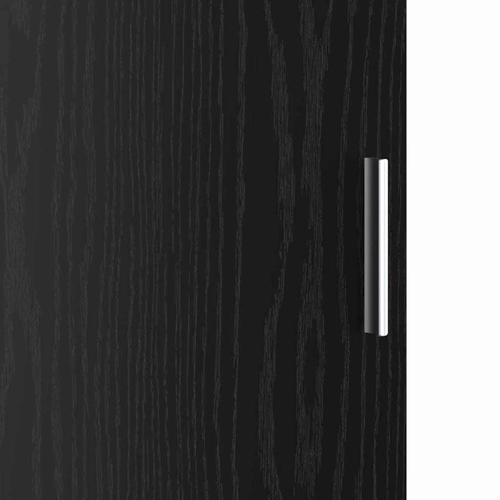 Scrivania con Spazio di Archiviazione 2 pcs Rovere nero 3337290