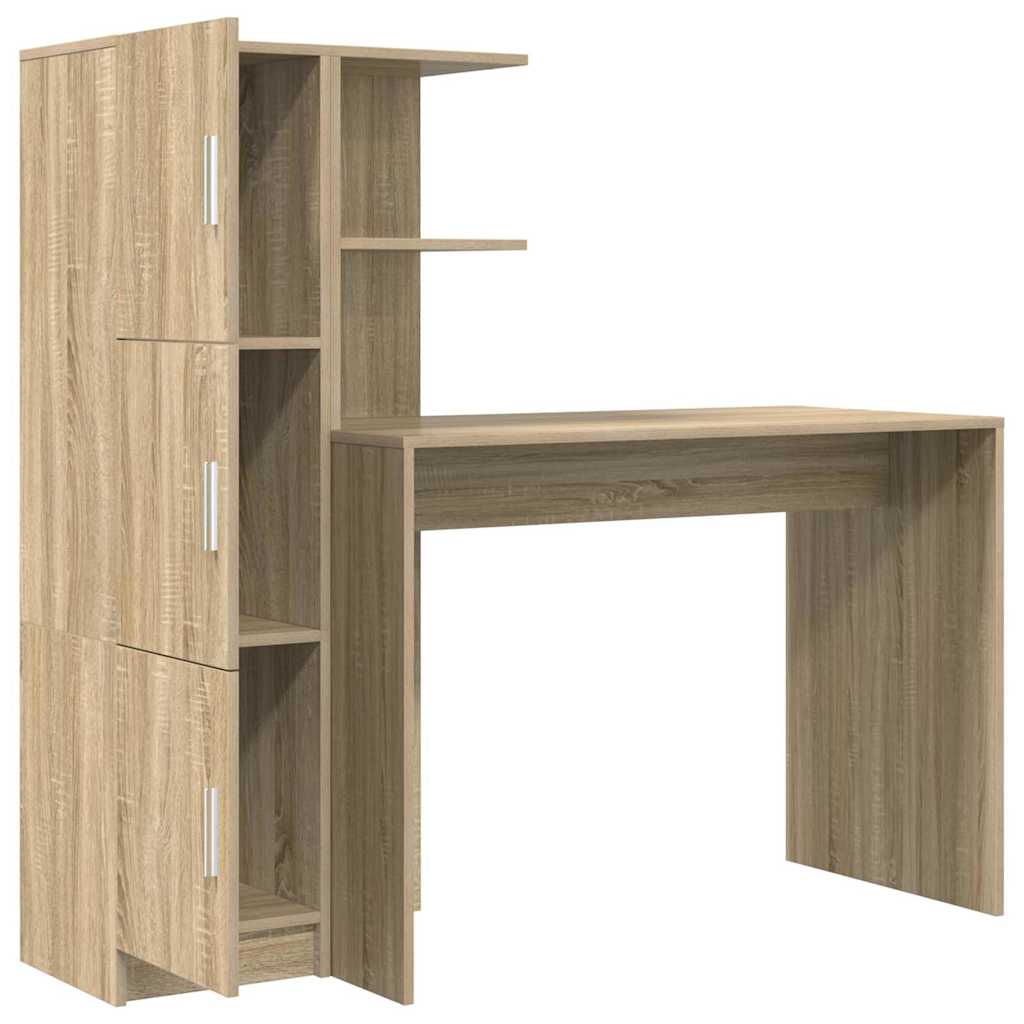 Scrivania con Spazio di Archiviazione 2 pcs Rovere Sonoma 3337291