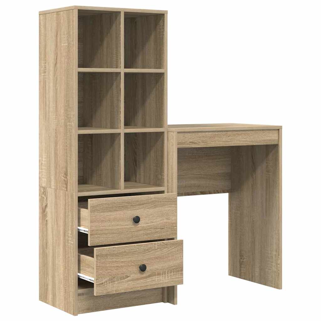Scrivania con Spazio di Archiviazione 2 pcs Rovere Sonoma 3337299