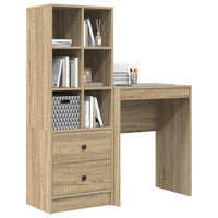 Scrivania con Spazio di Archiviazione 2 pcs Rovere Sonoma 3337299