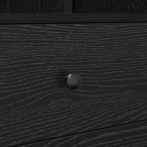 Scrivania con Spazio di Archiviazione 2 pcs Rovere nero 3337306