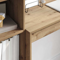Scrivania con Spazio di Archiviazione 2 pcs rovere artigianale 3337336