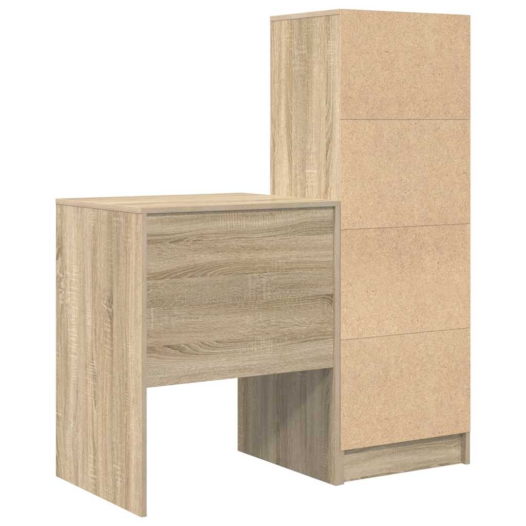 Scrivania con Spazio di Archiviazione 2 pcs Rovere Sonoma 3337339