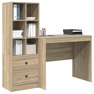 Scrivania con Spazio di Archiviazione 2 pcs Rovere Sonoma 3337363