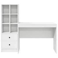 Scrivania con Spazio di Archiviazione con cassetto 2 pcs Bianco 3337369