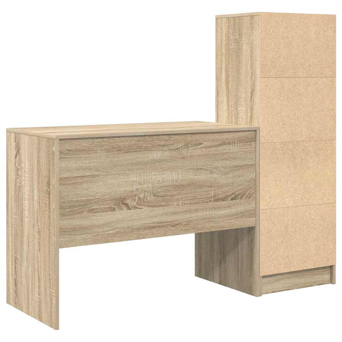 Scrivania con Spazio di Archiviazione 2 pcs Rovere Sonoma 3337371