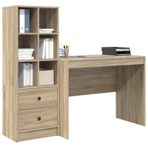 Scrivania con Spazio di Archiviazione 2 pcs Rovere Sonoma 3337371