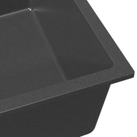 Lavello da Cucina  con Foro di Sovraccarico in Granito Grigio 4012348