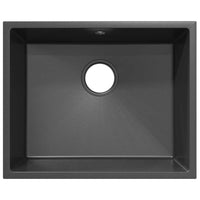 Lavello da Cucina  con Foro di Sovraccarico in Granito Grigio 4012348