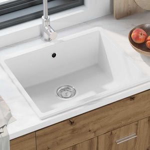 Lavello da Cucina-Lavandino-Lavabo Bianco 54 x 44 x 20 cm Granito