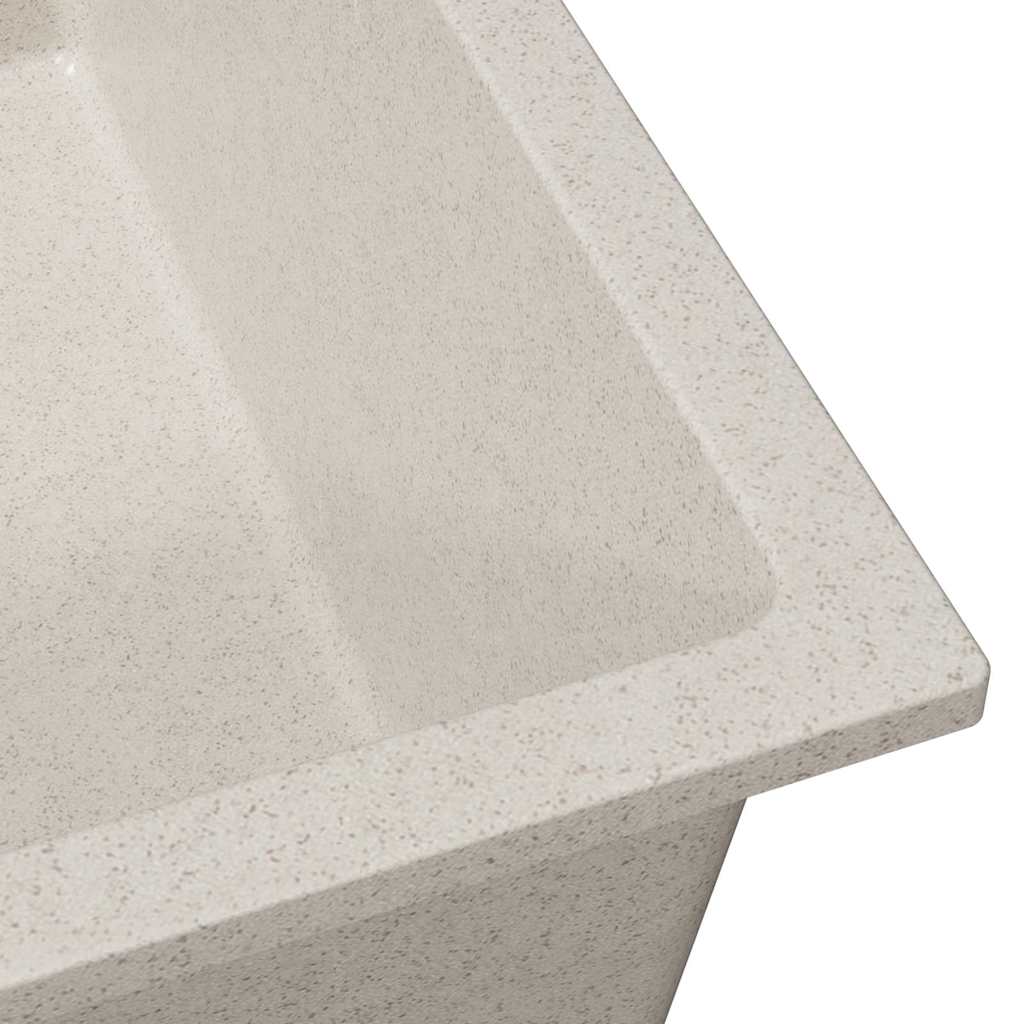 Lavello da Cucina  con Foro di Sovrappasso Granito Beige 4012353